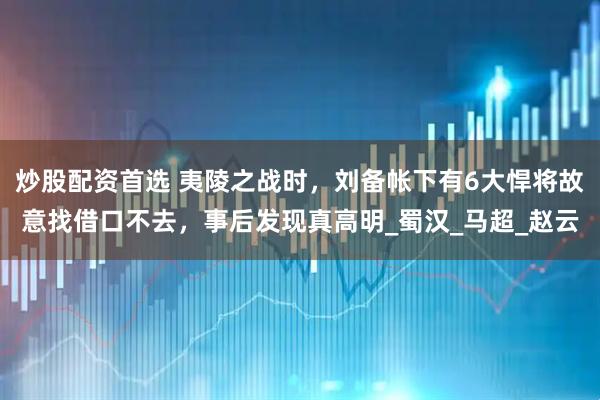 炒股配资首选 夷陵之战时，刘备帐下有6大悍将故意找借口不去，事后发现真高明_蜀汉_马超_赵云